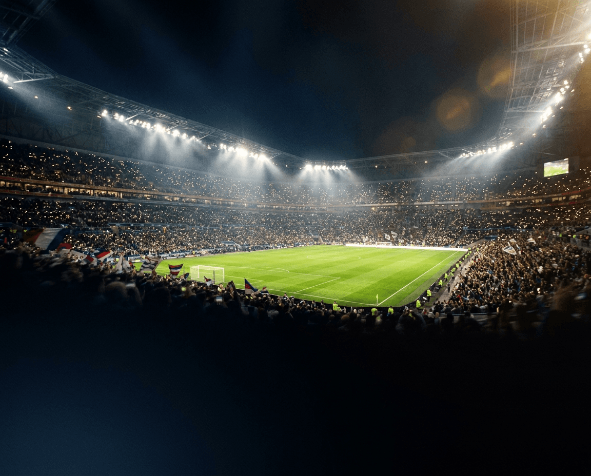 Stadium under floodlights