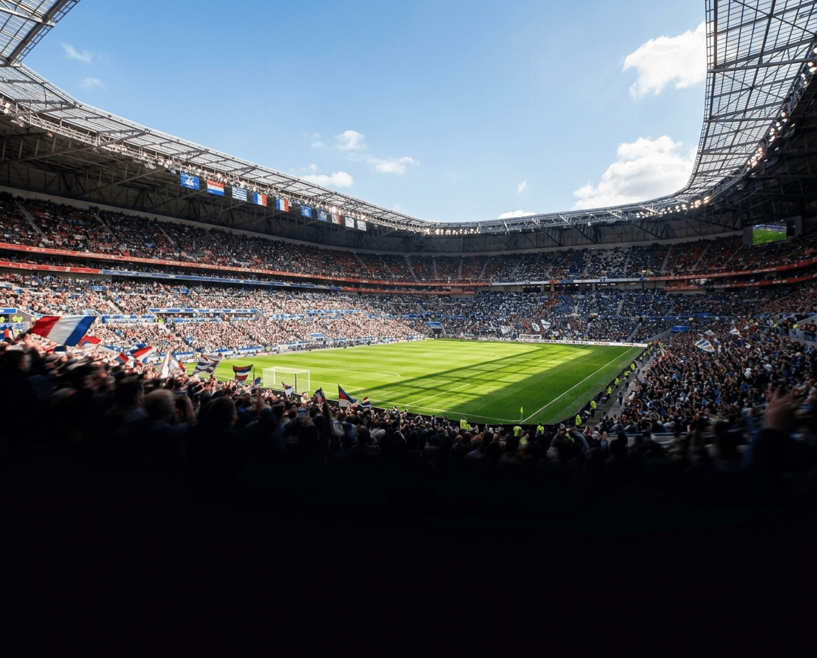 Stadium under floodlights