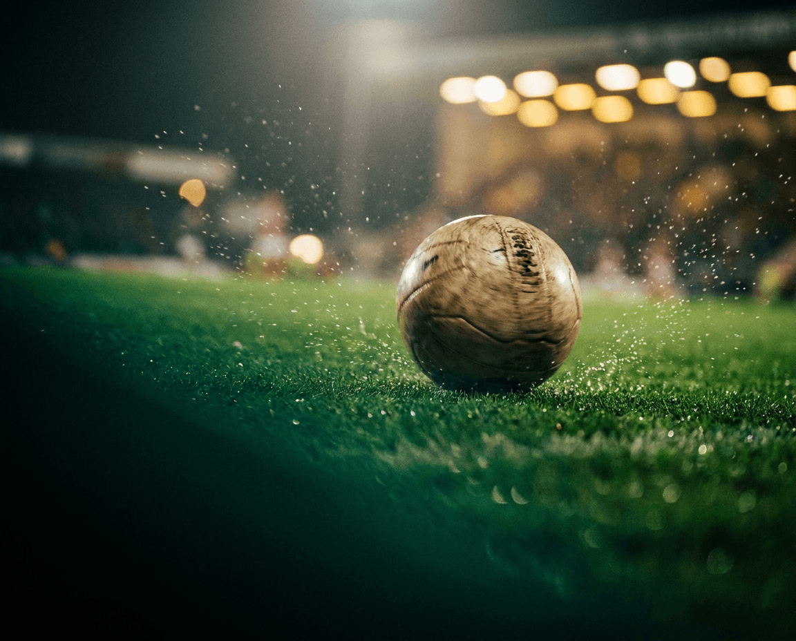 Football on the pitch