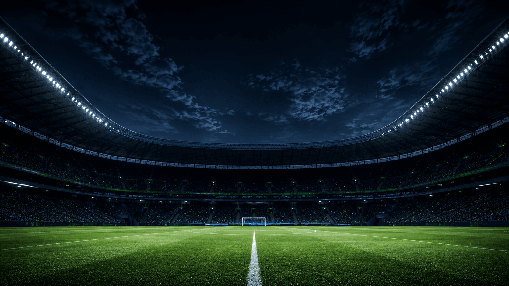 Modern football stadium